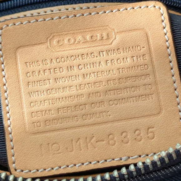 Vintage Coach Y2K Denim And Vachetta Shoulder/Handbag. - Picture 6 of 12